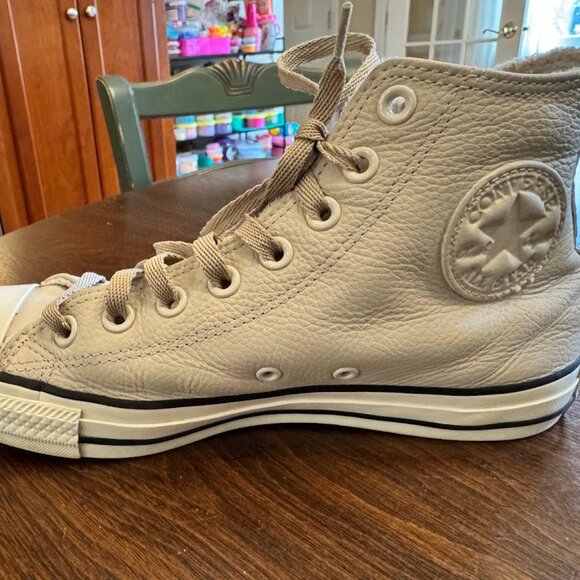 Converse Chuck Taylor All Star High Street Leather White Womans 9 Men 7 - Picture 4 of 9